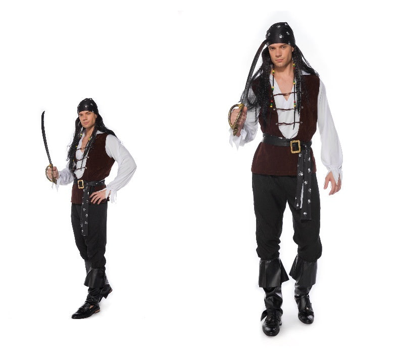 Ropa de cosplay para hombre Ropa de Halloween de Piratas del Caribe