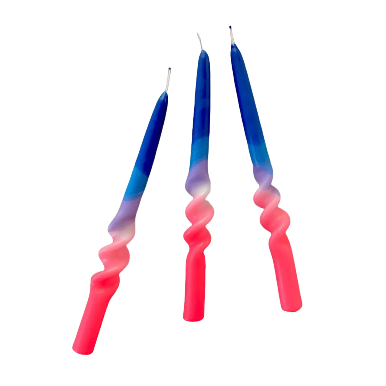 Design Spiral Handmade Colored Wax Neon Candles For Creative Gifts