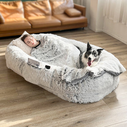 Tapis éponge chaud rond en peluche Human Kennel