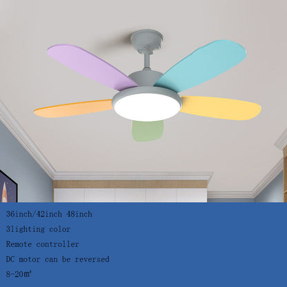 Remote Control Intelligent Household Simple Fan Chandelier Integrated Lamp