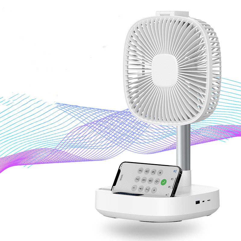 Haut-parleur Bluetooth créatif pliant télescopique Portable USB ventilateur silencieux