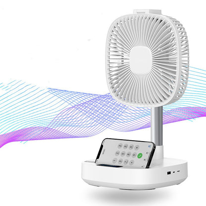 Haut-parleur Bluetooth créatif pliant télescopique Portable USB ventilateur silencieux