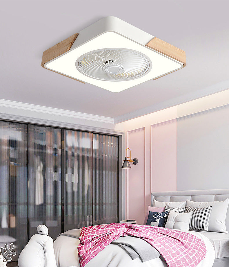 Lampe à ventilateur suspendue électrique à guide d'air rotatif