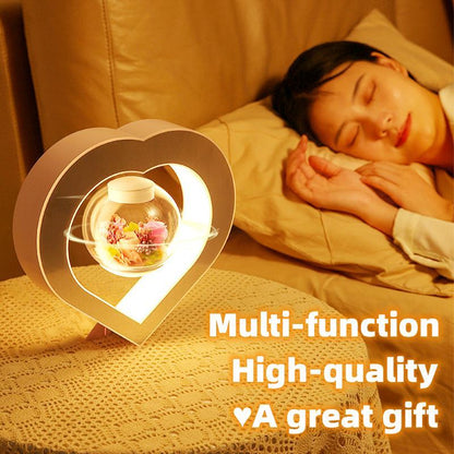 Lampe LED flottante en forme de cœur, cadeau de saint-valentin, veilleuse à lévitation magnétique, lampe créative de bureau, décoration de maison