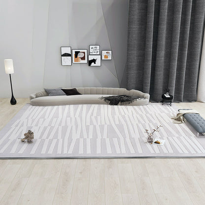 Tapis de sol de table basse de canapé minimaliste de luxe léger blanc