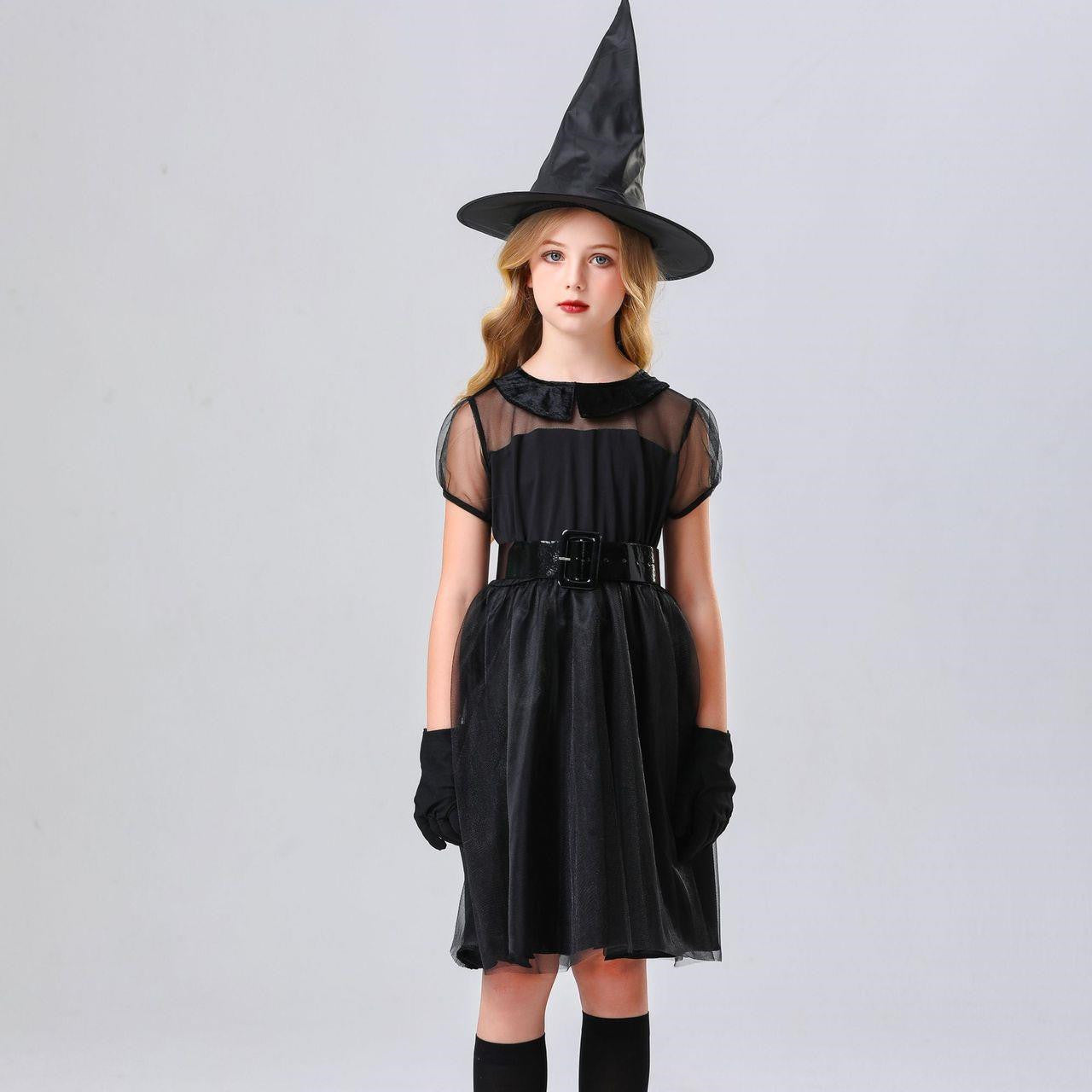 Costume de jeu de rôle de sorcière pour enfants d'Halloween