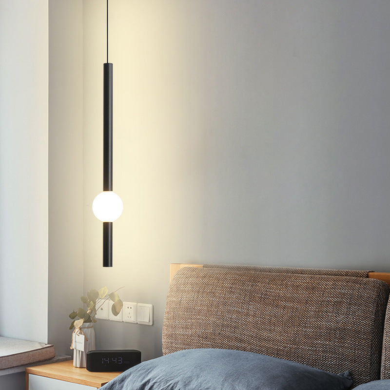 Candelabro de noche para dormitorio minimalista, lámpara en hilo para colgar, mesita de noche moderna y minimalista, LED, lámparas de ambiente creativas