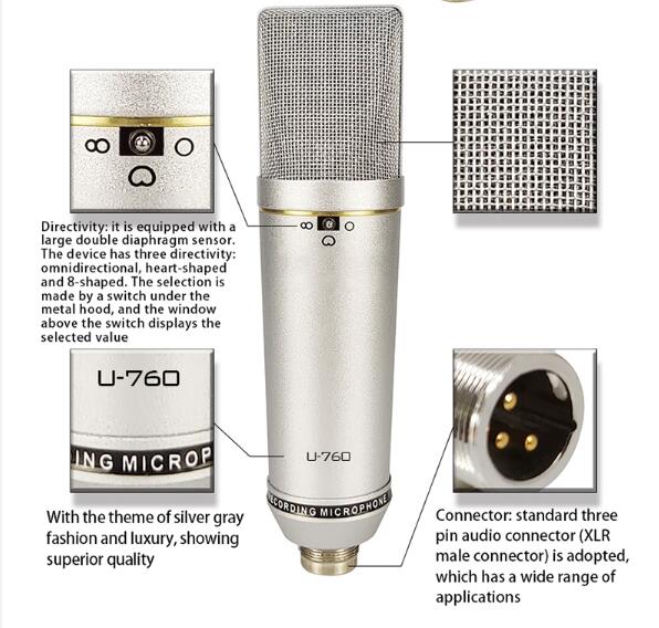 SKU87 condensateur professionnel ancre enregistrement K chanson Microphone en direct