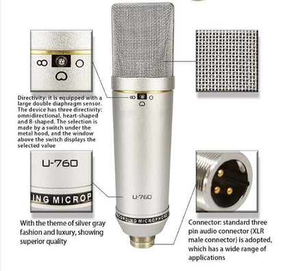 SKU87 Professional Capacitor Anchor Recording K Song Live Microphone