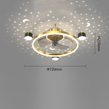 Lampe de ventilateur de plafond silencieuse et intelligente