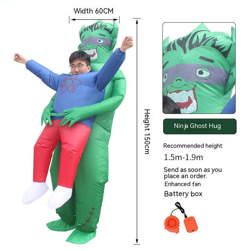 Ropa inflable divertida de ninja alienígena para Halloween