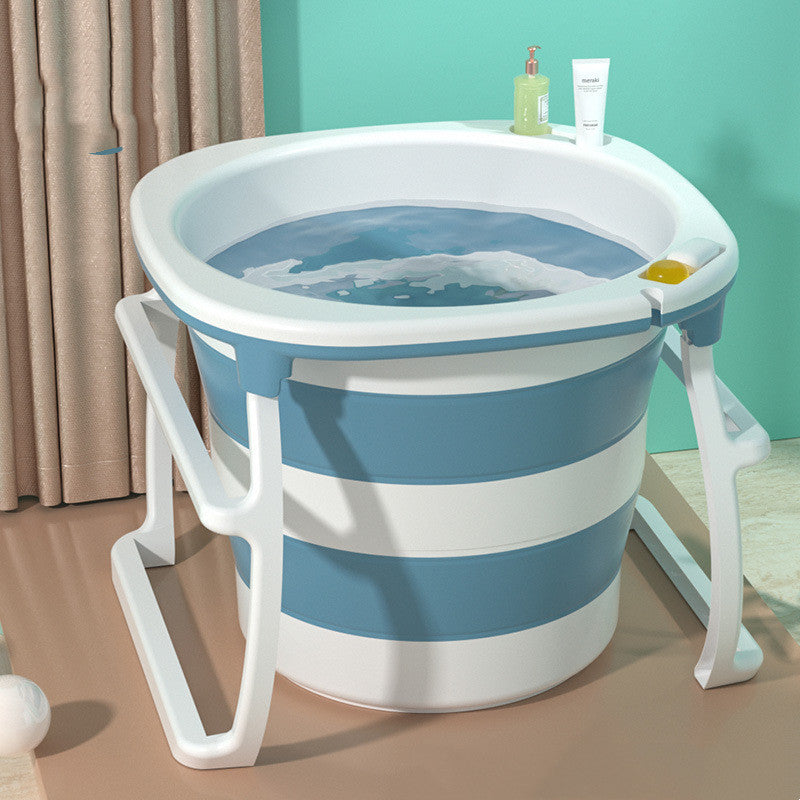 The Shower Bucket Can Be Folded For Adults