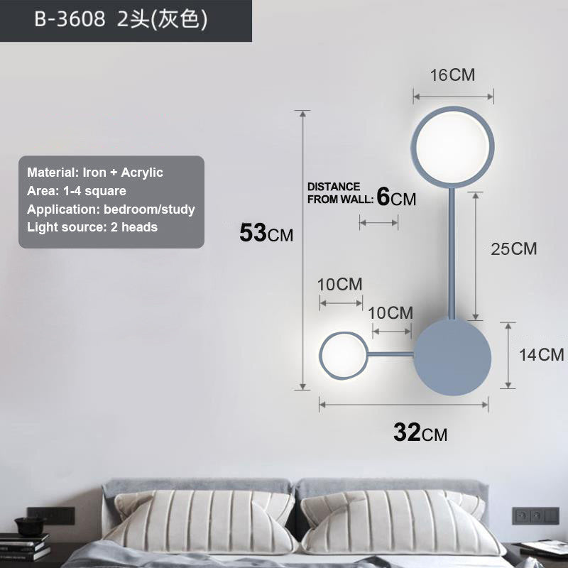 Lámpara de noche para dormitorio contratada Lámpara de pared de diseño