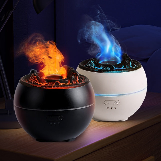 Humidificador de aromaterapia de escritorio doméstico con difusor de aroma de llama