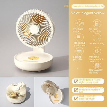 Table pliante suspendue au mur de cuisine domestique, ventilateur électrique