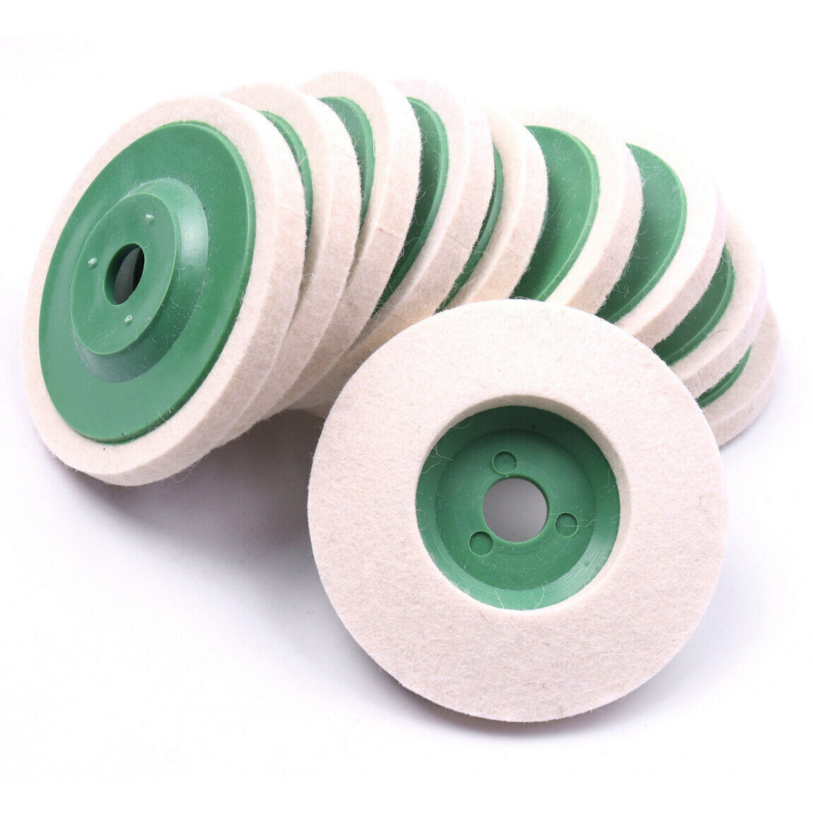 10PCS Round Wool Buffing Pad Polishing Wheel Felt Buffer Disc For Angle Grinder