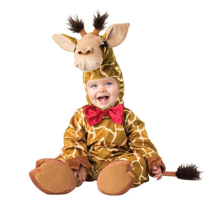 INS Hot Halloween Animal Dress Up Cosplay Infant Peacock Girafe Hibou Dinosaure Dress Up Vêtements