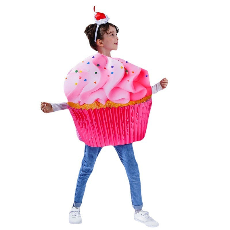 Children's Ice Cream Cake Paper Cups Halloween Role Play Performance Costume And Accessories