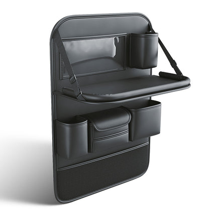 Bolsa de almacenamiento para respaldo de asiento de coche, caja de almacenamiento plegable para mesa de comedor