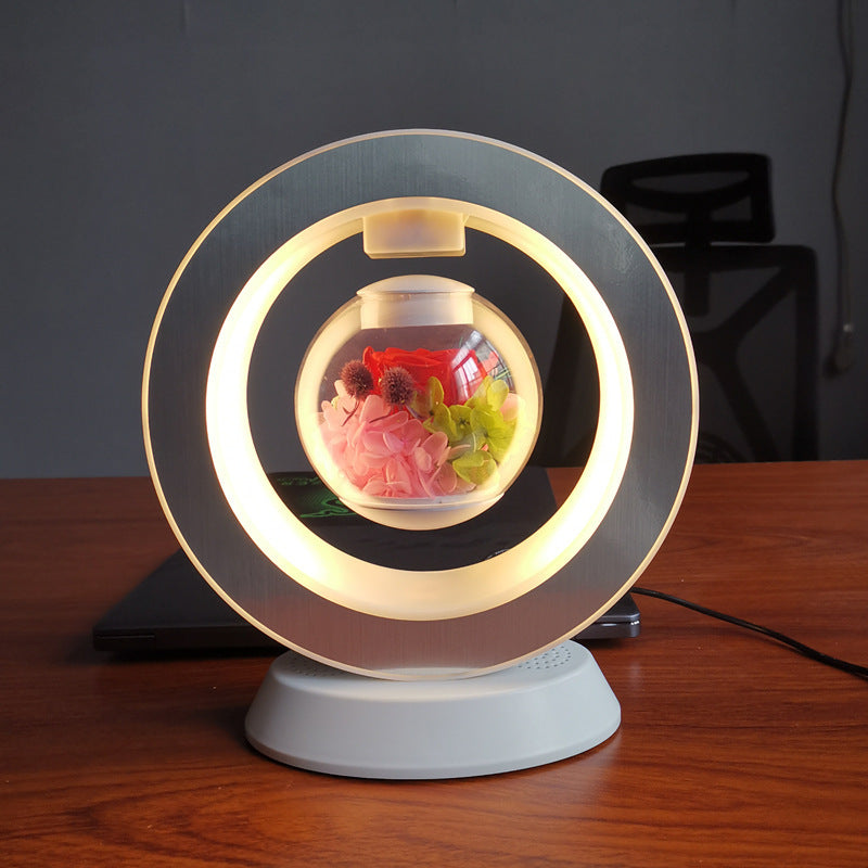 Valentines Day Gift Heart Floating Table LED Night Light Magnetic Levitation Creatives Lamp Desk Lamp Home Decor