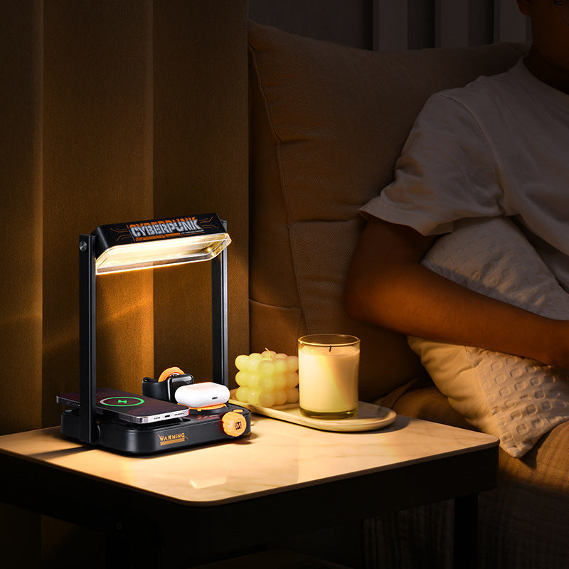 Chargeur sans fil multifonctionnel, petite lampe de nuit trois en un