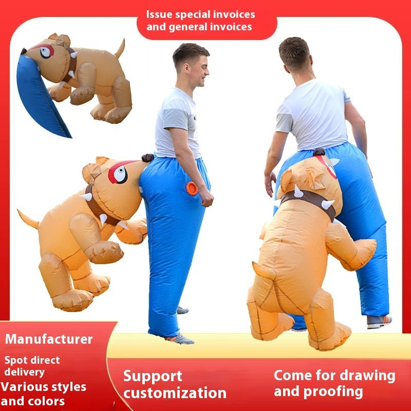 Halloween Inflatable Clothing Inflatable Dog Costume Festival Funny Dog Bite Ass Funny Inflatable Toy