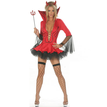 Masquerade Halloween Long Sleeve Demon Costume