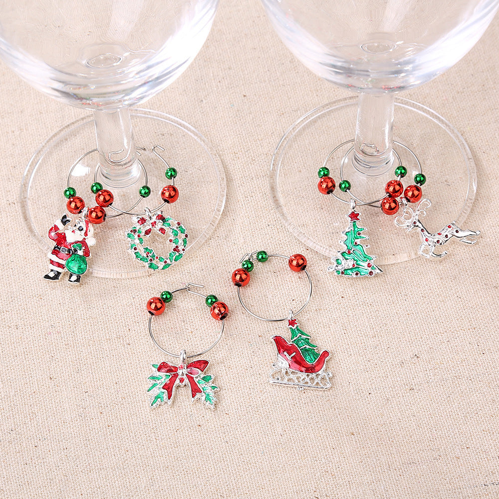 Christmas Home Wine Glass Decorative Ring