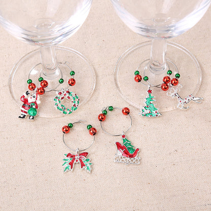 Christmas Home Wine Glass Decorative Ring