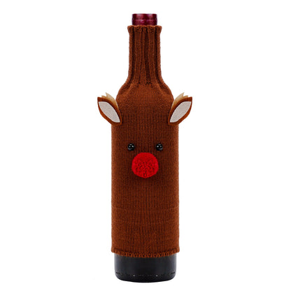 Home Fashion Simple Christmas Decorations Bottle Cover