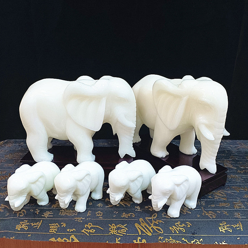 Jade Elephant Decoration Jade Office Home Store Opened Jade Animal Handicraft Decoration