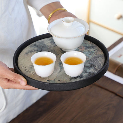 Thé en céramique, petite théière de Table à bulles sèches absorbantes, petit plateau