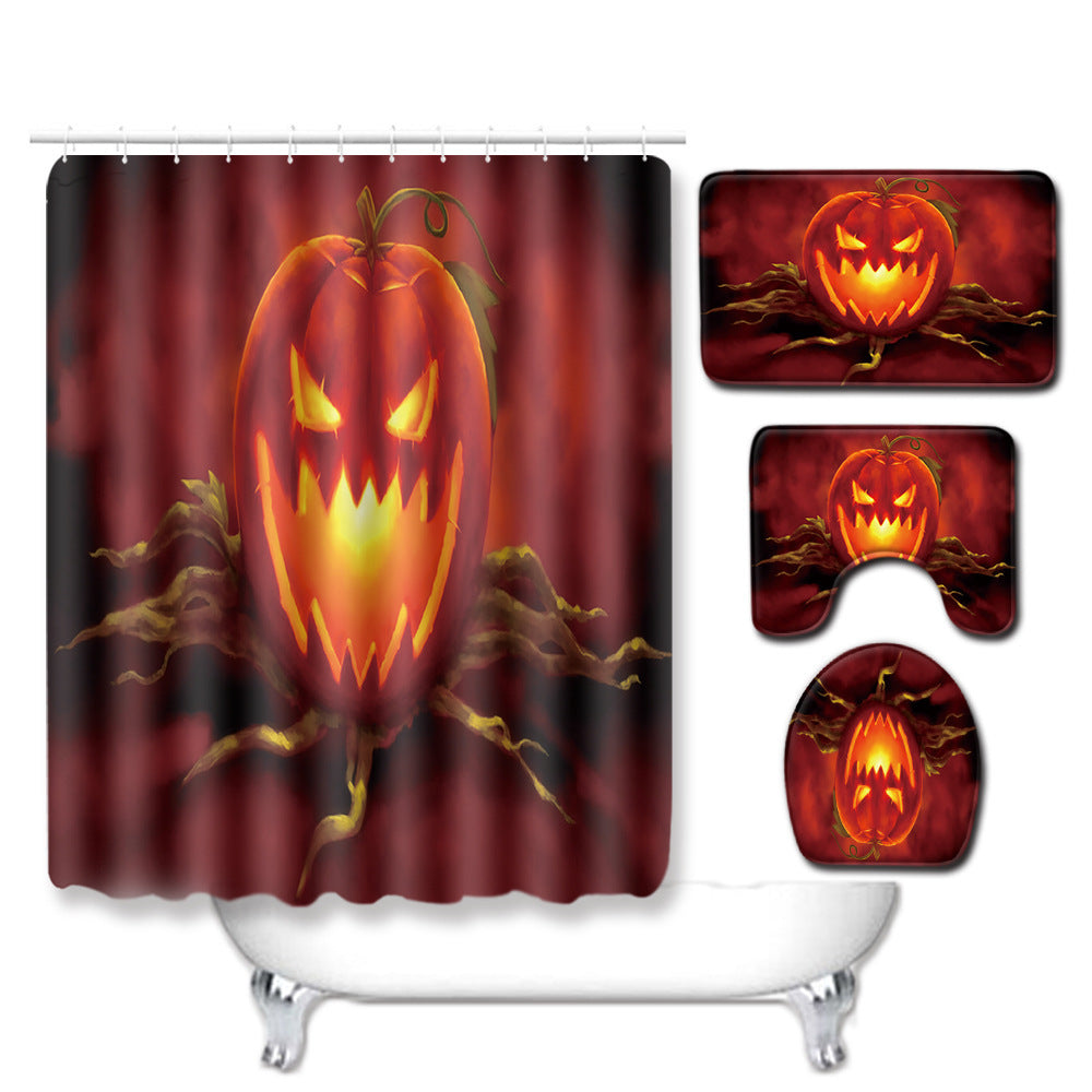 Halloween Bathroom Toilet Set Four-piece Living Room Bedroom Carpet