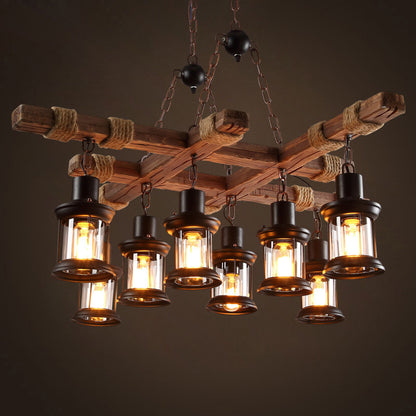 European Retro Industrial Style Chandelier