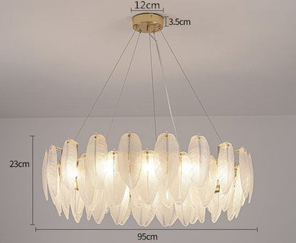 Post-modern Glass Living Room Chandelier Simple Atmospheric Household