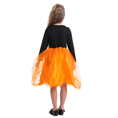 Costume d'Halloween Robe Lumineuse Citrouille pour Enfants