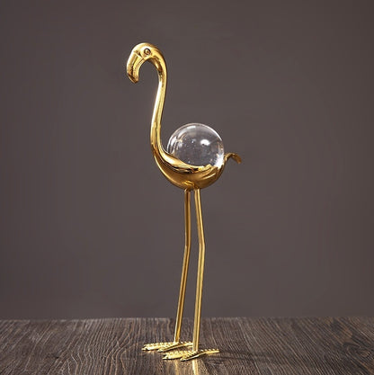 Flamingo Crystal Ball Light Luxury Home Decoration