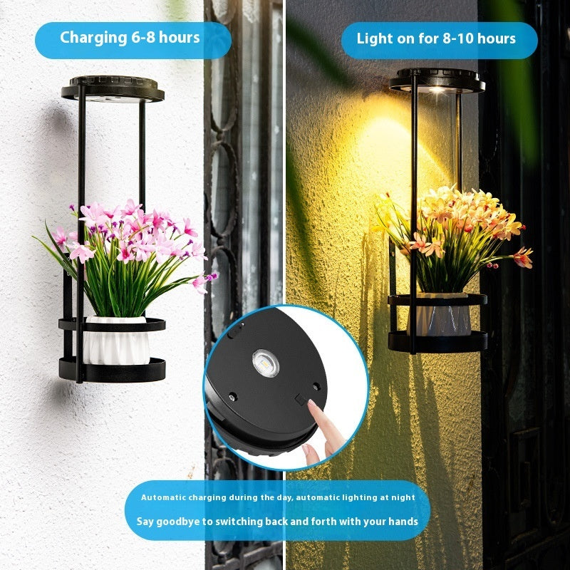 Lámpara solar para patio, luz automática oscura, impermeable, decorativa para plantas