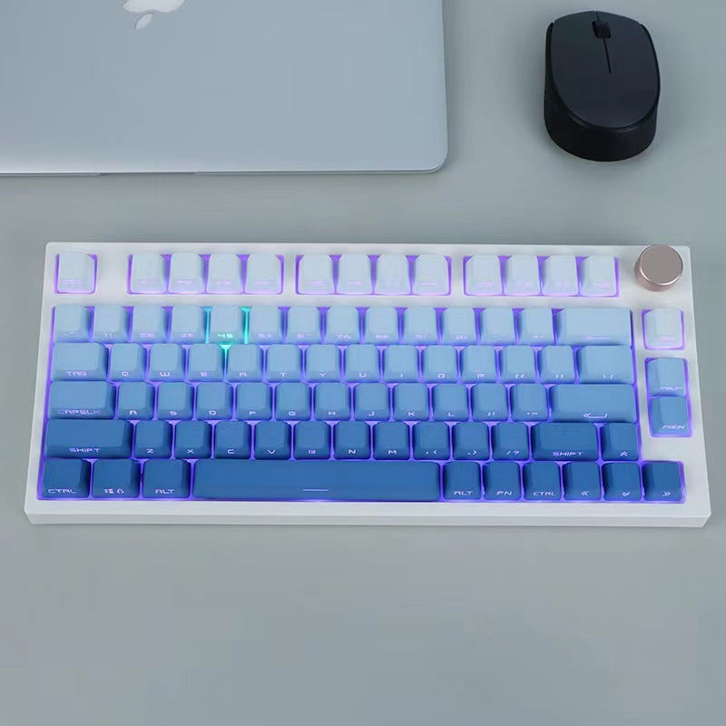 Fog Blue Side Engraved Key Cap