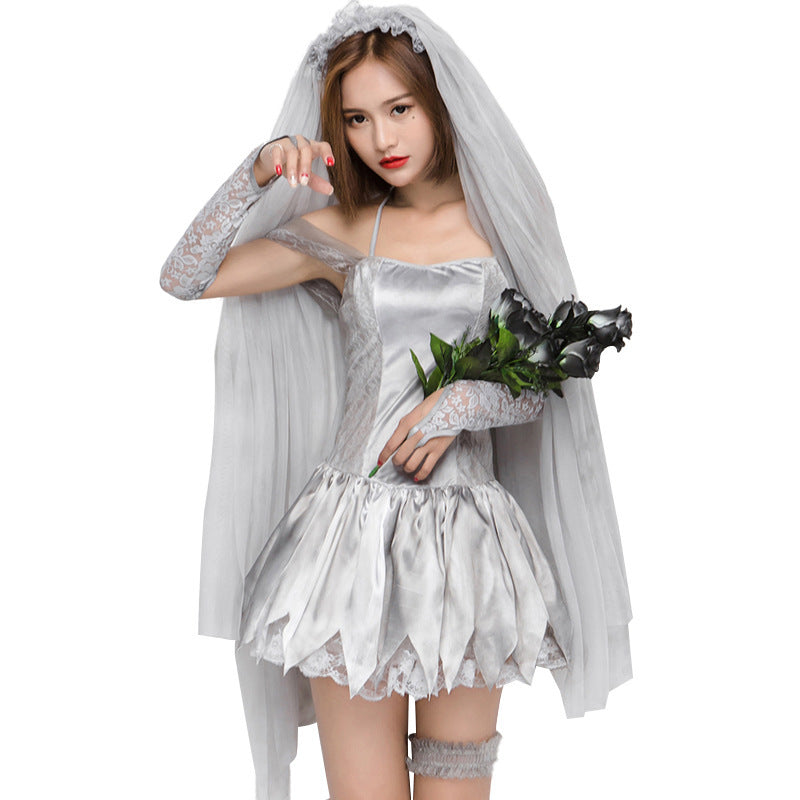 Costume d'Halloween avec voile d'amour spirituel