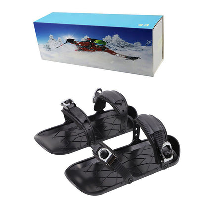 Mini patins de Ski portables, chaussures de patins réglables pour la neige