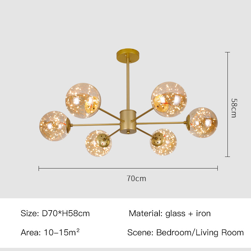 Star Magic Bean Glass Chandelier