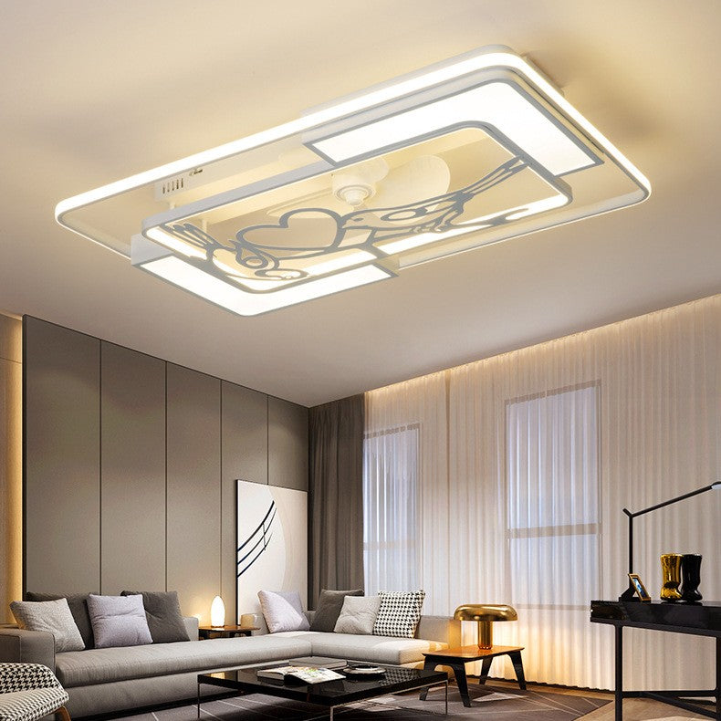 Ceiling Fan Light Thin Living Room Bedroom