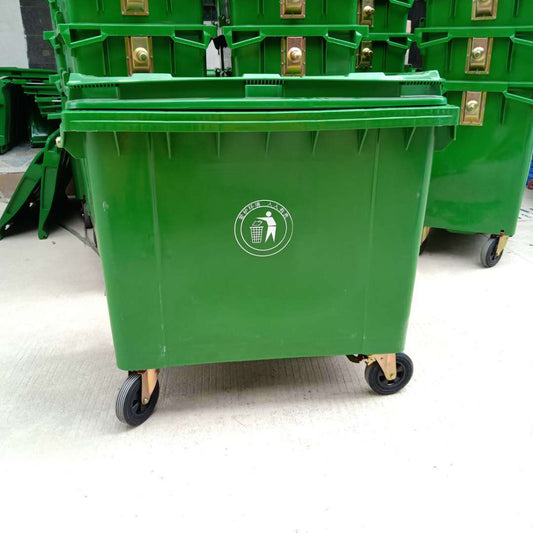 Trailer Type Pulley 660L Plastic Garbage Can