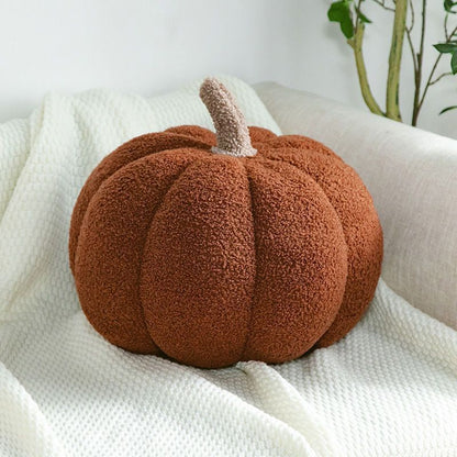 Simulated Pumpkin Plush Pillow 11 X 9.5 Inch 3D Thanksgiving Cushion Shaped Pillow Cozy Fall Decorations Toy Pillows For Thanksgiving Christmas Bedroom Sofa Couch Supplies