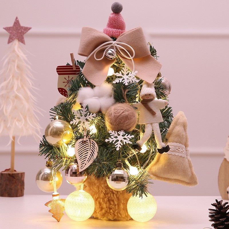 Adornos de decoración para el hogar con árbol de Navidad pequeño de escritorio