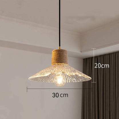 Restaurant Light Log Homestay Creative Hemp Rope Retro