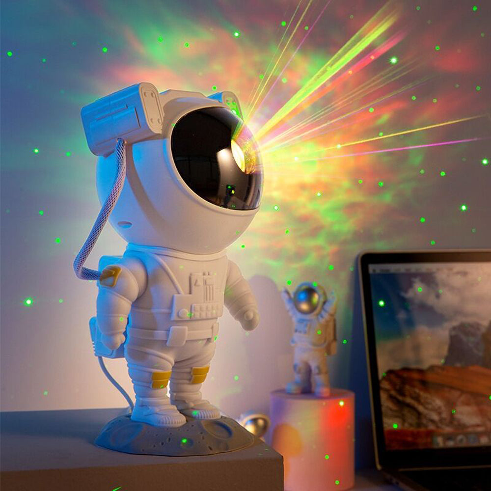 Projecteur d'astronaute créatif galaxie ciel étoilé, veilleuse USB, lampe d'ambiance pour chambre à coucher