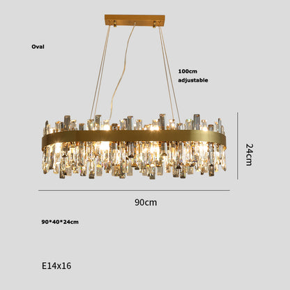 Lámpara de cristal para sala de estar, luces simples