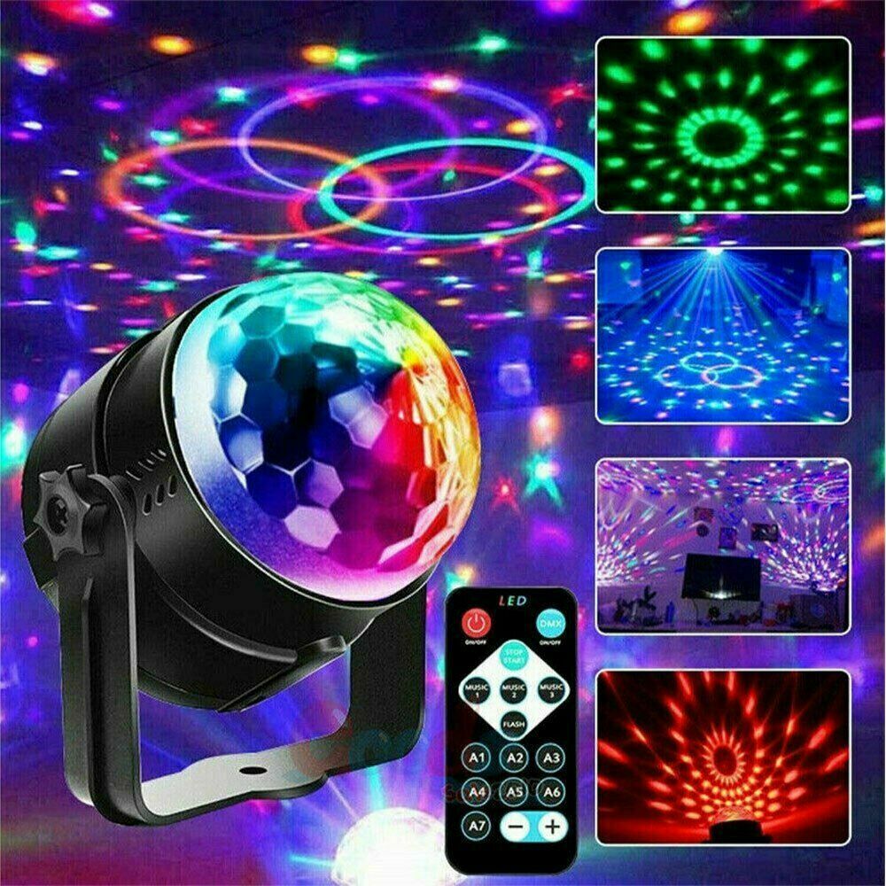 Lumières de fête Disco LED stroboscopique, boule de DJ, ampoule activée par le son, lampe de danse, décoration